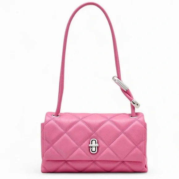 Marc Jacobs The Mini Dual Shoulder Bag Pink NWT - Picture 6 of 6